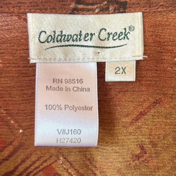 COLDWATER Creek sheer blouse - Picture 2 of 9